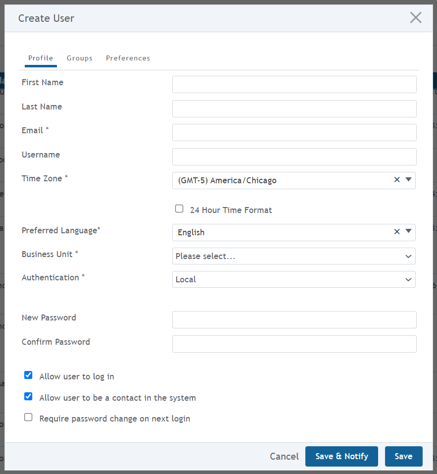 Administration – BLUE Help and Support